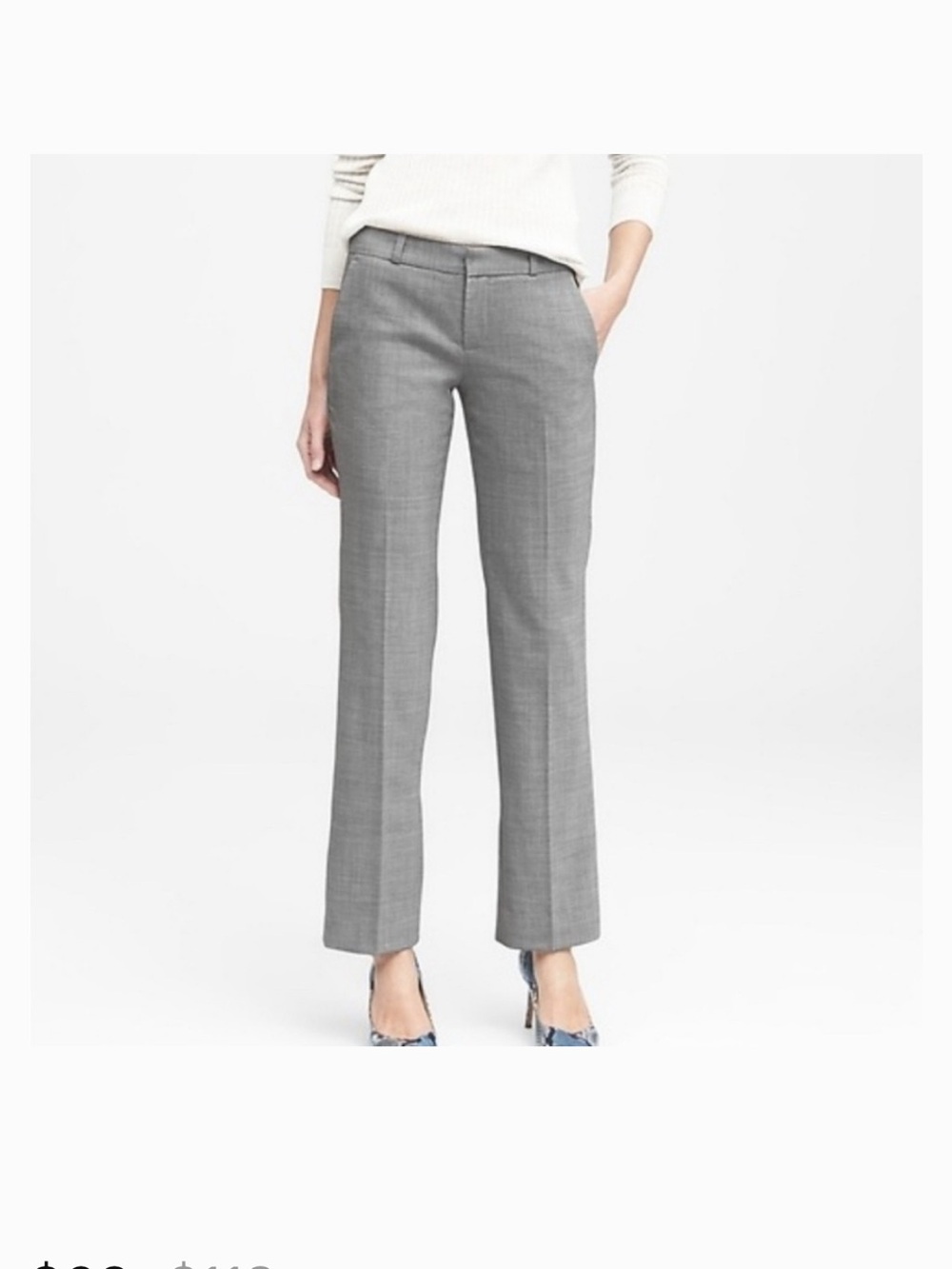 Banana Republic Logan Crop Pant - SIZE 8 - Light grey